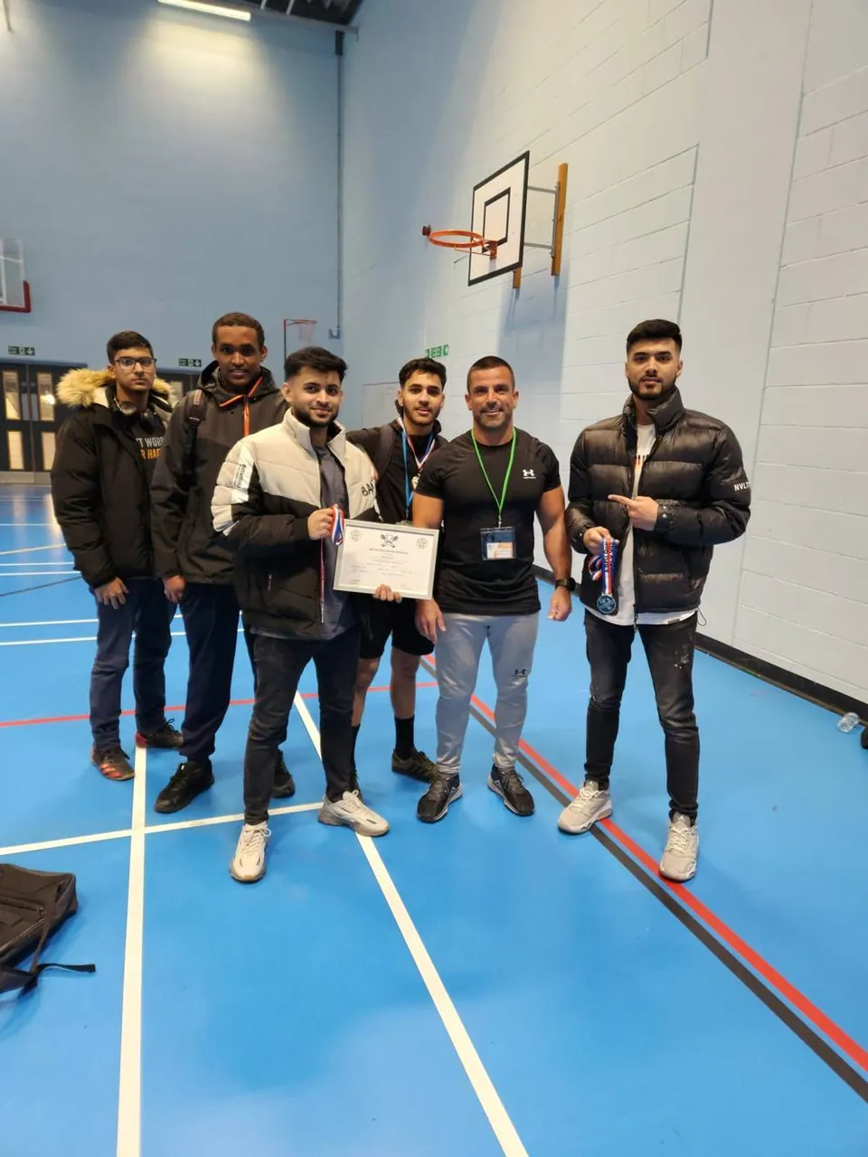 Young people receiving certificates at a Brighter Futures session