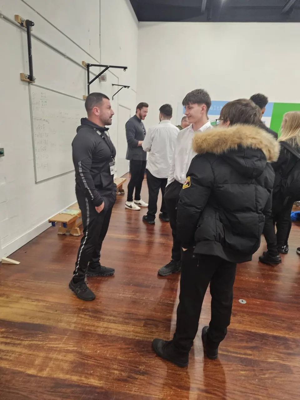 One-to-one conversation between David and a student